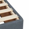 Multidom Posteľný rám boxspring s matracom tmavosivý 160x200 cm zamat