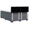 Multidom Posteľný rám boxspring s matracom tmavosivý 160x200 cm zamat