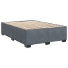 Multidom Posteľný rám boxspring s matracom tmavosivý 140x200 cm zamat