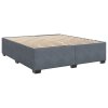 Multidom Posteľný rám boxspring s matracom tmavosivý 180x200 cm zamat