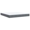 Multidom Posteľný rám boxspring s matracom tmavosivý 180x200 cm zamat
