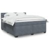 Multidom Posteľný rám boxspring s matracom tmavosivý 180x200 cm zamat