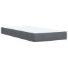 Multidom Posteľný rám boxspring s matracom tmavosivý 80x200 cm zamat
