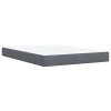 Multidom Posteľný rám boxspring s matracom tmavosivý 160x200 cm zamat