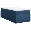 Multidom Posteľný rám boxspring s matracom modrý 90x200 cm látka