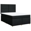 Multidom Posteľný rám boxspring s matracom čierny 140x200 cm látka
