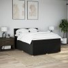 Multidom Posteľný rám boxspring s matracom čierny 160x200 cm látka