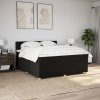 Multidom Posteľný rám boxspring s matracom čierny 180x200 cm látka