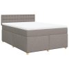 Multidom Posteľný rám boxspring s matracom sivohned 160x200 cm látka