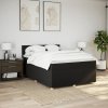 Multidom Posteľný rám boxspring s matracom čierny 140x200 cm látka