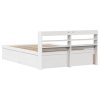 Multidom Posteľný rám s čelom biely 150x200cm borovicový masív