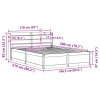 Multidom Posteľný rám s čelom voskovo hnedý 160x200 cm borovicový masív