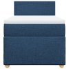 Multidom Posteľný rám boxspring s matracom modrý 90x200 cm látka