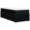 Multidom Posteľný rám boxspring s matracom čierny 90x200 cm látka