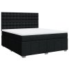 Multidom Posteľný rám boxspring s matracom čierny 180x200 cm látka