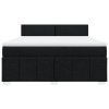 Multidom Posteľný rám boxspring s matracom čierny 180x200 cm látka
