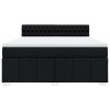 Multidom Posteľný rám boxspring s matracom čierny 180x200 cm látka