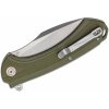 CJRB J1909-GNF Barranca vreckový nôž 9,4 cm, Stonewash, zelená, G10