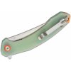 CJRB J1906-NTG Gobi vreckový nôž 8,9 cm, Stonewash, transparentná zelená, G10 (CNC textúra)