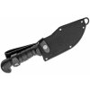KA-BAR KB-1278 HEAVY-DUTY WARTHOG nôž na prežitie 16,7 cm, celočierny, Kraton, puzdro koža+nylon