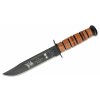 KA-BAR KB-9139 U.S. ARMY VIETNAM bojový zberateľský nôž 17,8 cm, čierna, koža, kožené puzdro