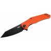 Kubey KU158G Flash vreckový nôž 9,8 cm, čierna, oranžová, G10, spona