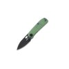 Kubey KU2104C Hyde vreckový nôž 7,5 cm, čierna, bledozelená Jade, G10, spona