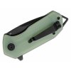 Kubey KU203I Campe Nest vreckový nôž 7 cm, čierna, bledozelená Jade, G10