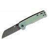 QSP Knife QS130-W Penguin Jade vreckový nôž 7,8 cm ,Black Stonewash, nefritovo-zelená, G10