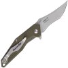 FOX knives BLACK FOX BF-729 SW "KRAVI" Black vreckový nôž 7 cm, Stonewash, zelená, G10