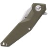 FOX knives BLACK FOX BF-729 SW "KRAVI" Black vreckový nôž 7 cm, Stonewash, zelená, G10