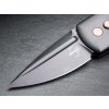 Böker Plus 01BO392 Harlock Mini automatický vreckový nôž 5,2 cm, čierna, hliník, spona