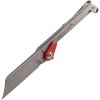 Böker Plus 01BO661 Fragment vreckový nôž 5 cm, Stonewash, červená, oceľ, G10, spona