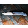 Böker Plus 01BO494 Canoe vreckový nôž 6,8 cm, Stonewash, modrá, titán, spona