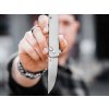 Böker Plus 01BO619 Kwaiken Push Button Flipper vreckový nôž 7,7 cm, titán, spona