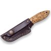 JOKER CL121 AVISPA lovecký nôž 8 cm, drevo kučeravej brezy, kožené puzdro, paracord