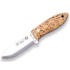 JOKER CL121 AVISPA lovecký nôž 8 cm, drevo kučeravej brezy, kožené puzdro, paracord