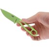 ESEE IZULA-VG nôž na krk 7,3 cm, zelená, uhlíková oceľ, čierne plastové puzdro s pripnutím