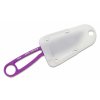 ESEE IZULA-PURP nôž na krk 7,3 cm, fialová, uhlíková oceľ, biele plastové puzdro s pripnutím