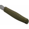 Benchmade 202 LEUKU bushcraft nôž 13,2 cm, Satin, zelená, Santoprene, kožené puzdro