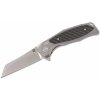 Artisan 1809P-GCF Megahawk Gray vreckový nôž 9,2 cm, Stonewash, šedá, hliník, uhlíkové vlákno