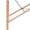Multidom Skladací masážny stôl, 4 cm hrubý, 2 podložky, oválny, čierny