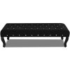 Multidom Čierna lavička, zamatová látka s krištáľovými gombíkmi