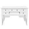 Biely písací stôl s 5 zásuvkami