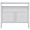 Multidom Barový stôl s 2 vrchnými doskami biely 130x40x120 cm