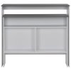 Multidom Barový stôl s 2 stolovými doskami, bielo sivý 130x40x120 cm