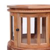 Multidom Vitrínová skrinka prírodná farba 50x50x76 cm masívne mahagónové drevo