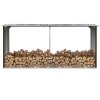 Multidom Záhradná kôlňa na drevo hnedá 330x92x153 cm galvanizovaná oceľ