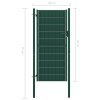 Multidom Plotová brána, PVC a oceľ 100x124 cm, zelená