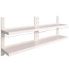 Multidom Nástenné regály s 2 policami 2 ks nehrdzavejúca oceľ 200x30 cm